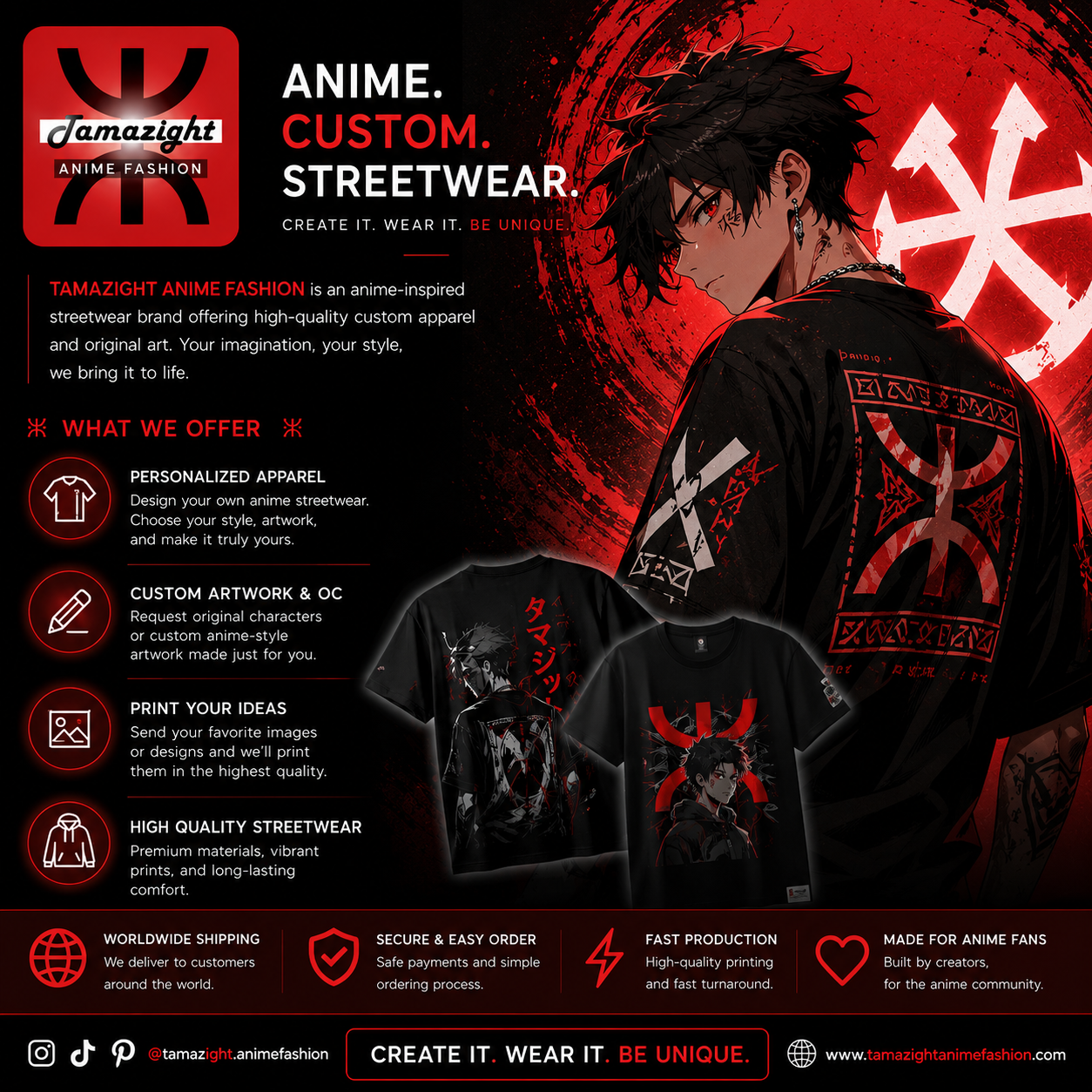 TAMAZIGHT Anime Fashion — Design Your Own Look